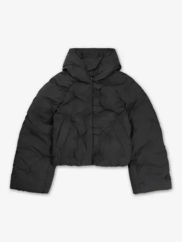 Nylon Tech Puffer Short Padding Black - GANNI - BALAAN 2