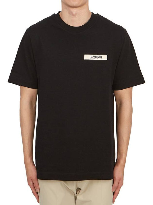 Le Gros Grain Logo Short Sleeve T-Shirt Black - JACQUEMUS - BALAAN 2