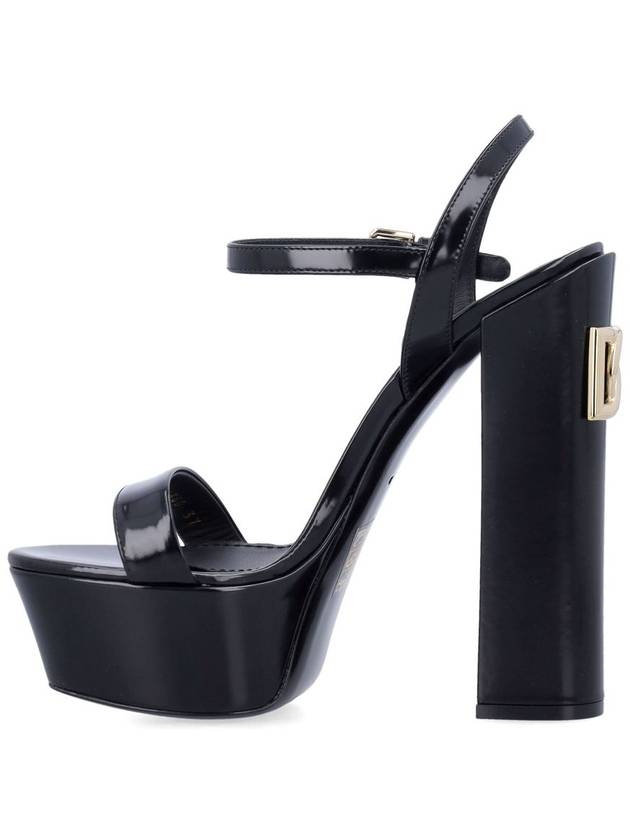 Polished calfskin platform sandals - DOLCE&GABBANA - BALAAN 3