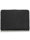 Intrecciato Calfskin Clutch Bag Black - BOTTEGA VENETA - BALAAN 3