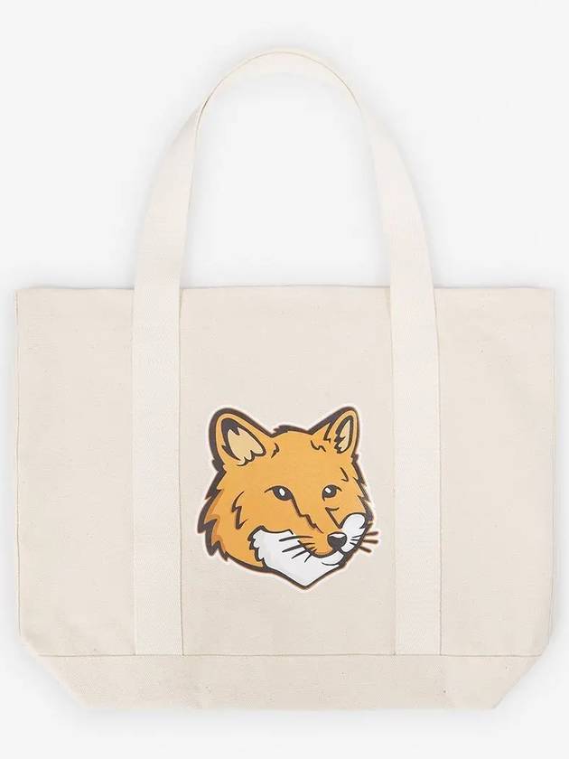 Fox Head Print Tote Bag Ecru - MAISON KITSUNE - BALAAN 2