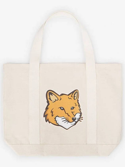 Fox Head Print Tote Bag Ecru - MAISON KITSUNE - BALAAN 2