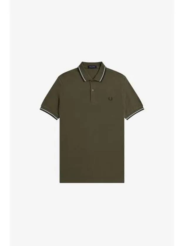 Fred Perry Twin Tipped Shirt Uni Grn Lt Ice Night - FRED PERRY - BALAAN 1