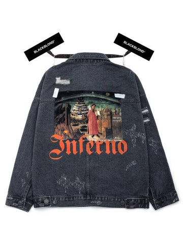 BBD Inferno Denim Jacket Charcoal - BLACKBLOND - BALAAN 1