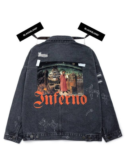 Inferno Denim Jacket Charcoal - BLACKBLOND - BALAAN 2