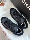 Cruz CC Logo Suede Low Top Sneakers Black - CHANEL - BALAAN 4