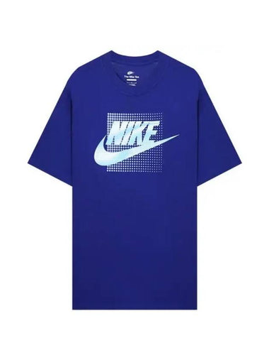 Max 90 Cotton Short Sleeve T-Shirt Blue - NIKE - BALAAN 1