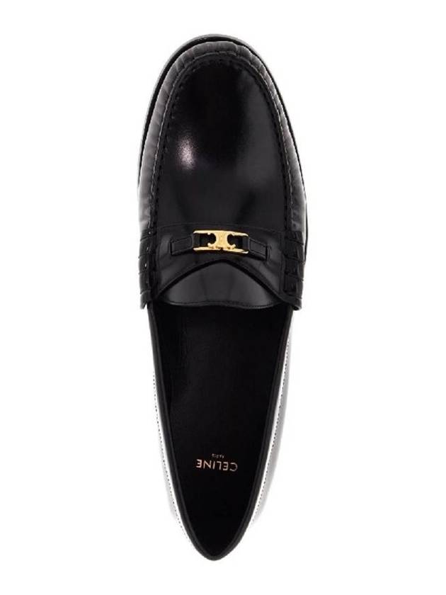 Luco Triomphe Polished Bull Loafers Black - CELINE - BALAAN 6