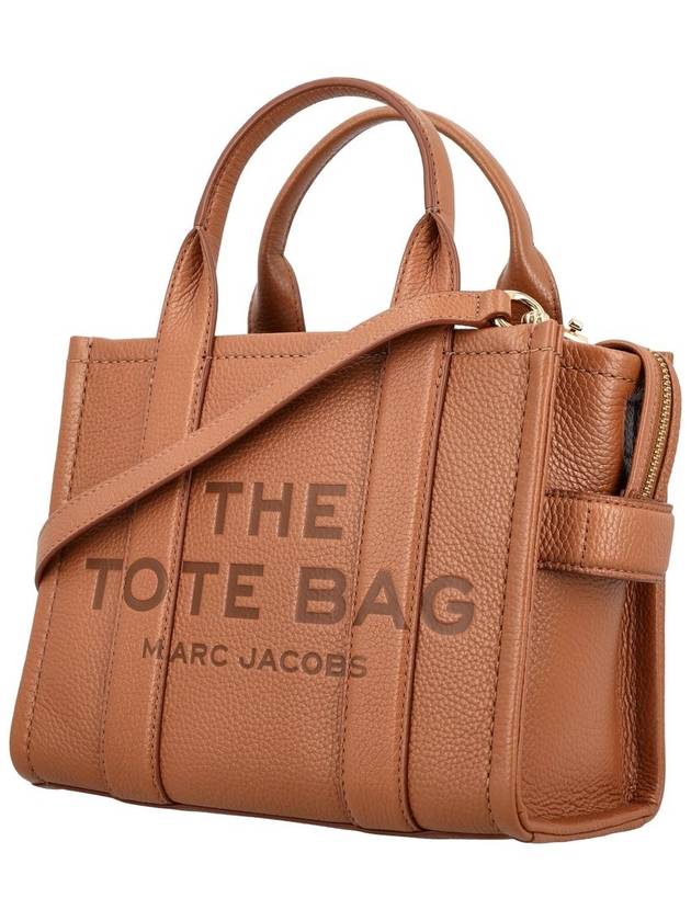 Small Leather Tote Bag Brown - MARC JACOBS - BALAAN 4