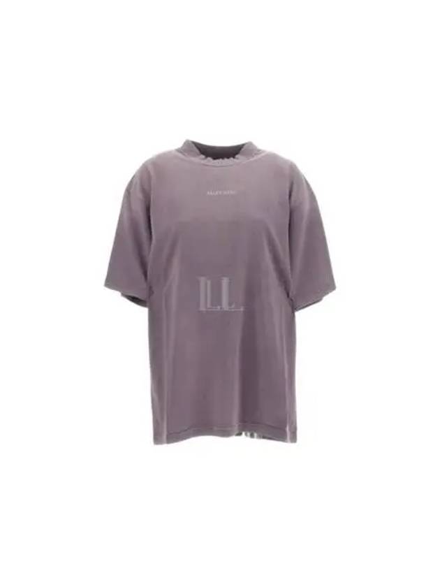 Logo Print Short Sleeve T-Shirt Purple - BALENCIAGA - BALAAN 2