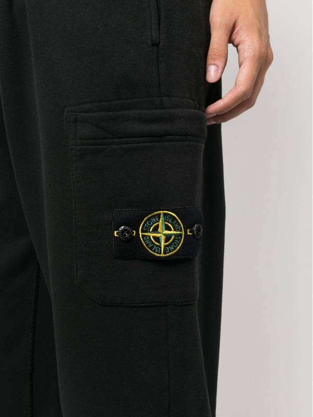 Wappen Patch Cargo Jogger Track Pants Black - STONE ISLAND - BALAAN 7