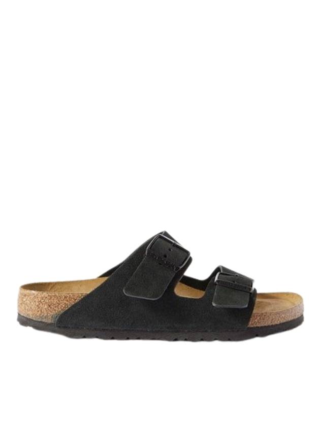 Arizona Soft Suede Slippers Black - BIRKENSTOCK - BALAAN 1