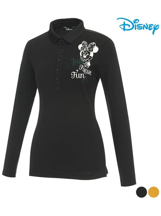 Female character artwork collar point long sleeve t shirt DN3LTS012 - DISNEY GOLF - BALAAN 2