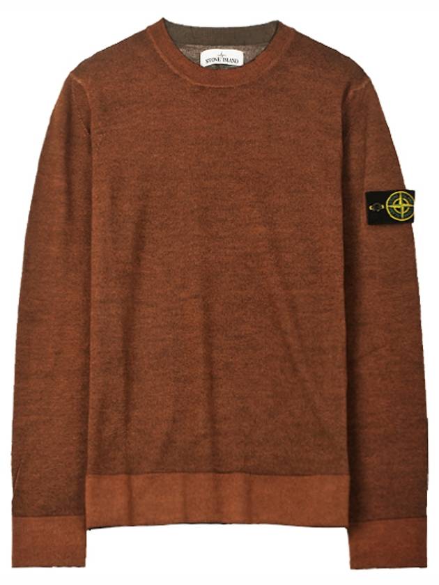 19FW 7115572A8 V0032 Wappen Wool Pullover Knit Orange Men’s Knit TJ - STONE ISLAND - BALAAN 1