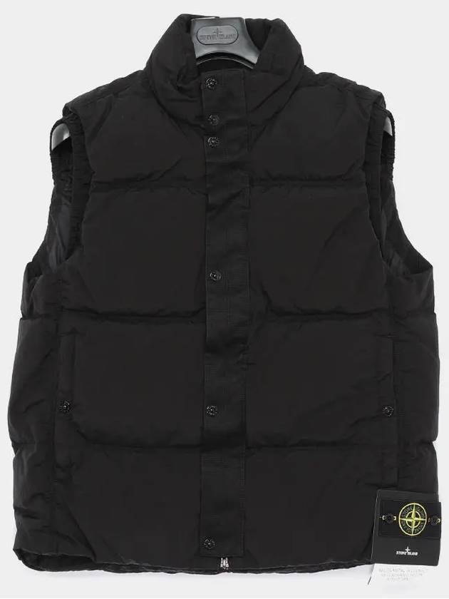 High Neck Padded Vest Black - STONE ISLAND - BALAAN 3