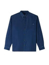 Mathias Embroidered Logo Long Sleeve Shirt Dark Blue - A.P.C. - BALAAN 2