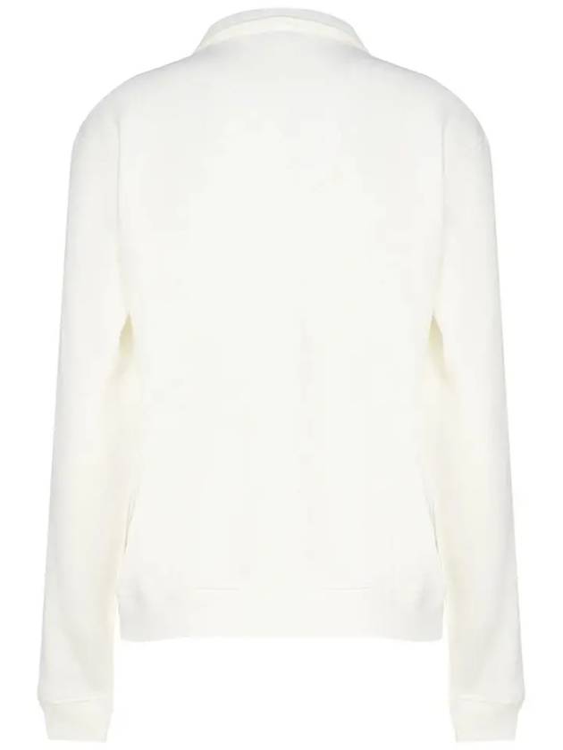 Logo Print Half Zip Up Cotton Sweatshirt Ivory - POLO RALPH LAUREN - BALAAN 4