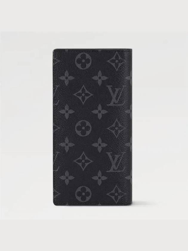 Brazza Monogram Long Wallet Black - LOUIS VUITTON - BALAAN 4