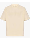 Le Typo Cotton Short Sleeve T-shirt Light Beige - JACQUEMUS - BALAAN 4