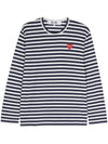 Applique Logo Striped Long Sleeve T-Shirt AXT010051 - COMME DES GARCONS PLAY - BALAAN 1