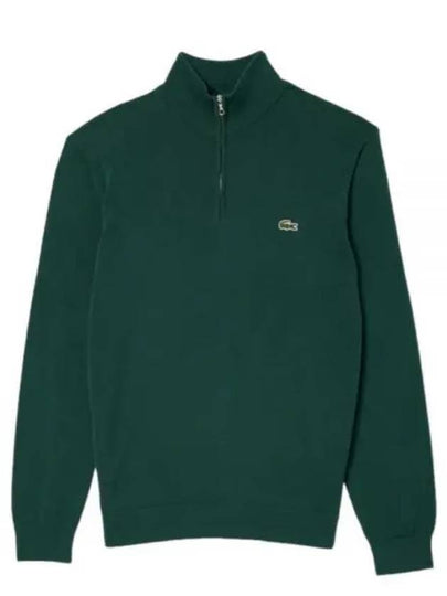 Classic Fit Half Zip Up Knit Top Green - LACOSTE - BALAAN 2