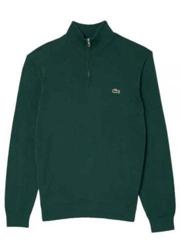 Classic Fit Half Zip Up Knit Top Green - LACOSTE - BALAAN 1