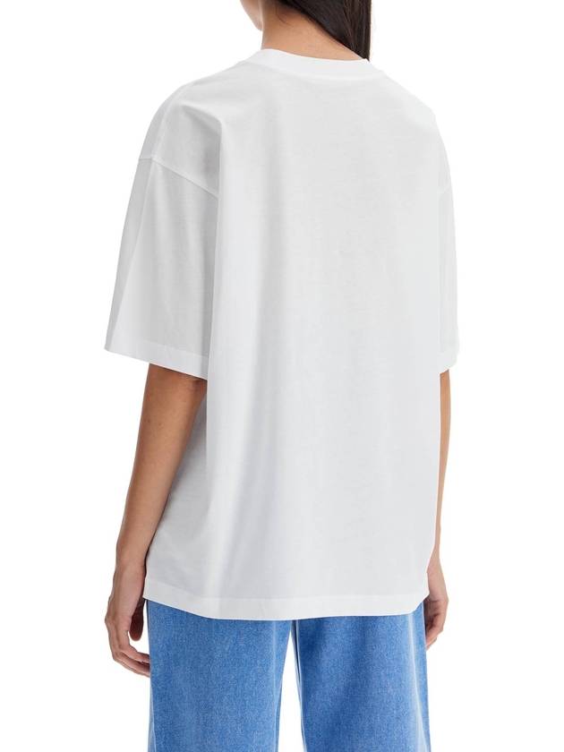 Logo Lettering Boxy Fit Short Sleeve T-Shirt White - MARNI - BALAAN 4