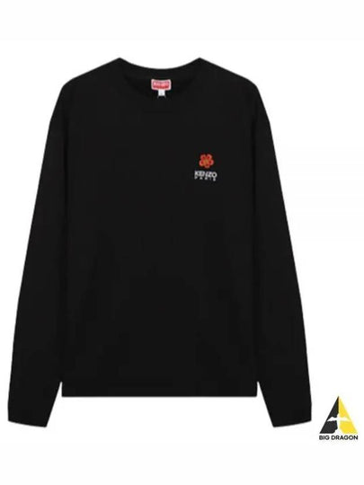 Boke Flower Logo Cotton Sweatshirt Black - KENZO - BALAAN 2