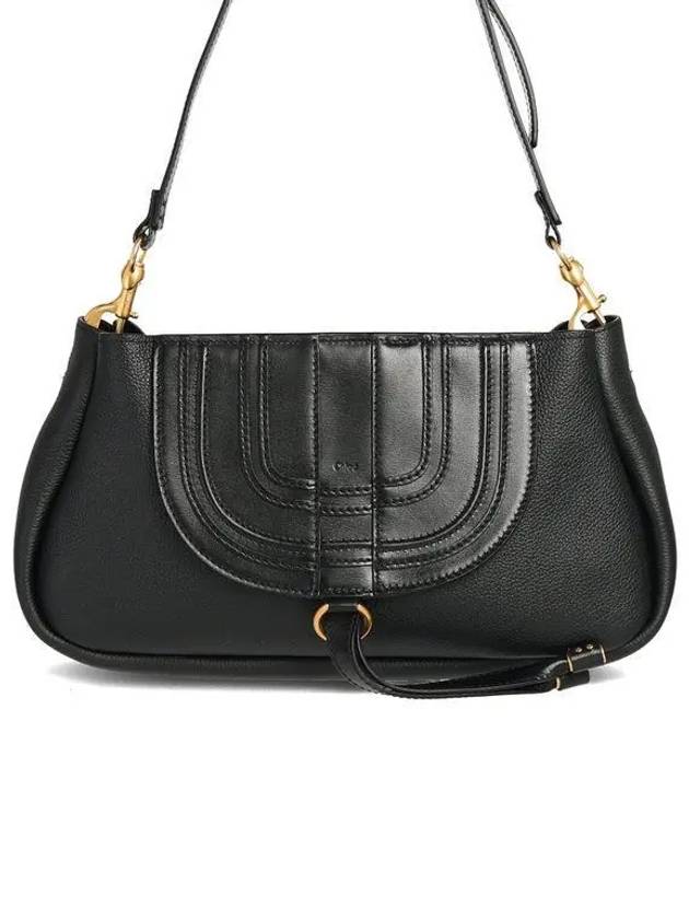 Calfskin Clutch Shoulder Bag Black - CHLOE - BALAAN 2