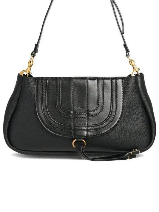 Calfskin Clutch Shoulder Bag Black - CHLOE - BALAAN 2