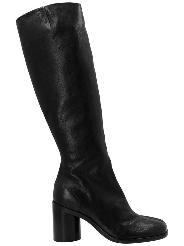 Tabi Knee High Calf Leather Long Boots Black - MAISON MARGIELA - BALAAN 2