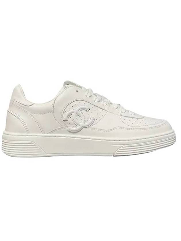 CC Logo Force Low Top Sneakers White - CHANEL - BALAAN 1