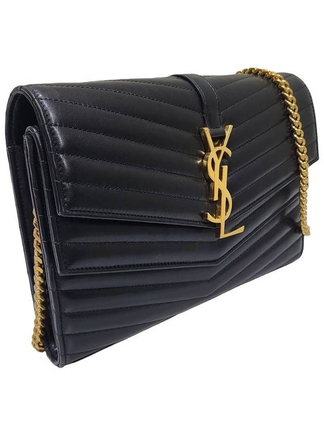 Women s 556830 Black Lambskin Sulpice Medium Gold Chain Shoulder Bag - SAINT LAURENT - BALAAN 2