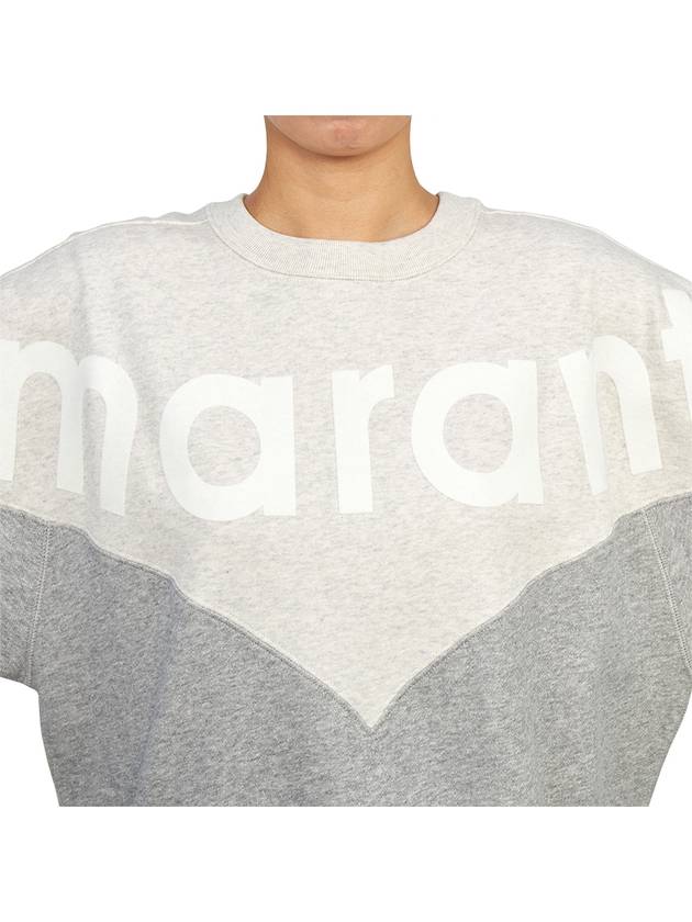 Houston Two-Tone Logo Cotton Sweatshirt Ecru Grey - ISABEL MARANT - BALAAN 7