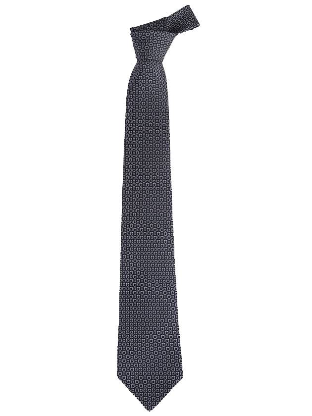 Gancini Print Silk Tie Bluemarine - SALVATORE FERRAGAMO - BALAAN 1