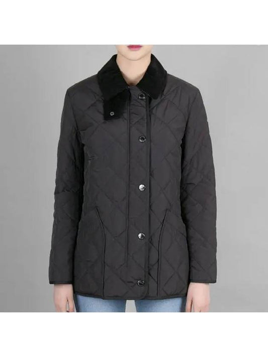 Diamond Quilted Thermoregulated Barn Jacket Black - BURBERRY - BALAAN 2