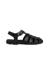 Triangle Logo Fisherman Rubber Sandals Black - PRADA - BALAAN 3