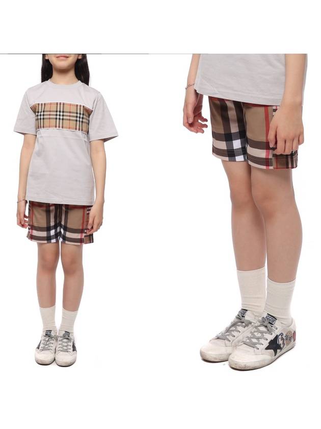 Kids Vintage Check Mesh Shorts Beige - BURBERRY - BALAAN 3