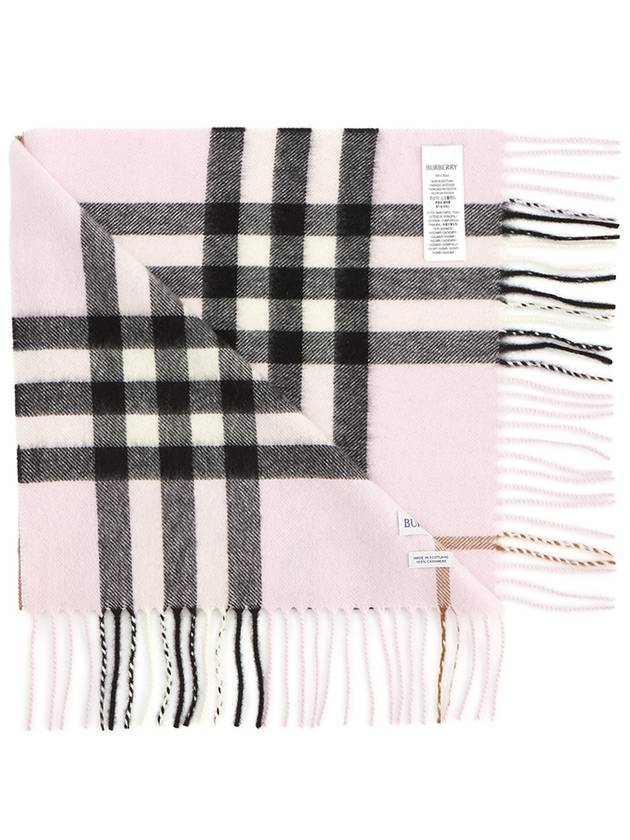 Check Cashmere Scarf Rose - BURBERRY - BALAAN 4