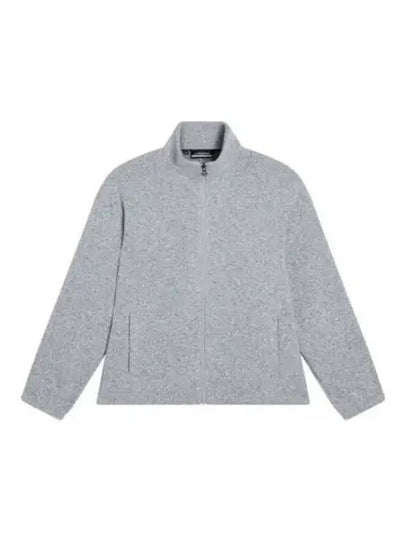 Lorentz Mid Layer Zip-Up Jacket Light Grey Melange - J.LINDEBERG - BALAAN 2