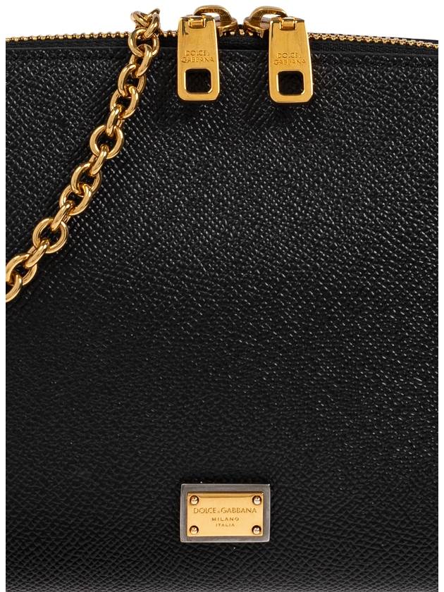 Dolce & Gabbana Leather Shoulder Bag, Women's, Black - DOLCE&GABBANA - BALAAN 6