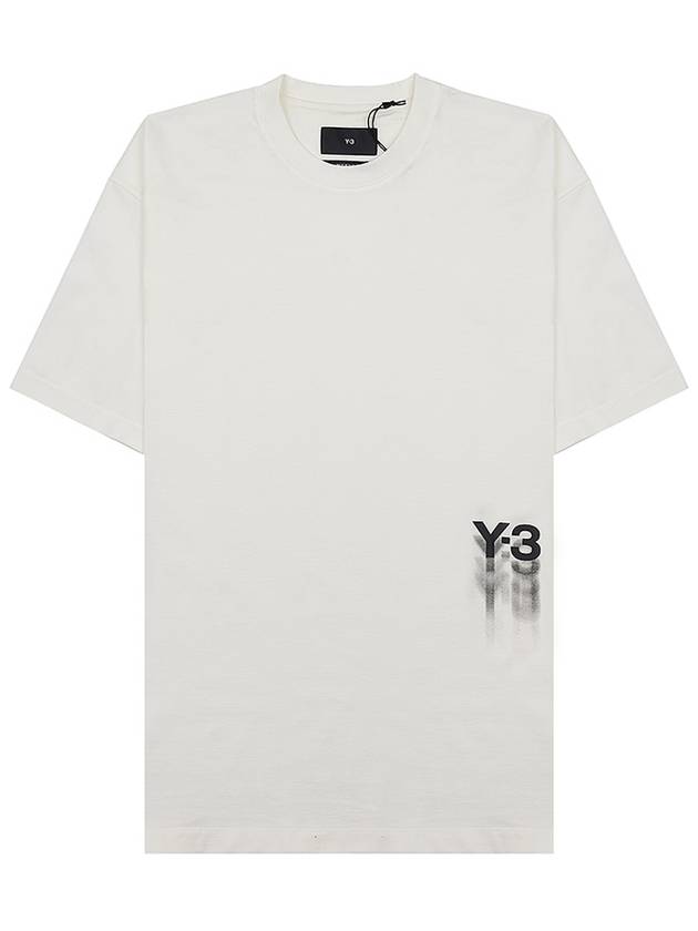 Logo Print Crew Neck Short Sleeve T-Shirt Off-White - Y-3 - BALAAN 8