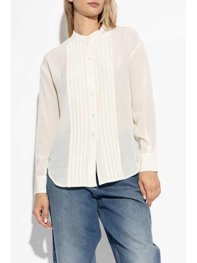 Isabel Marant Top With Stand-up Collar, Women's, Beige - ISABEL MARANT - BALAAN 3