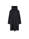 Back Logo Print Hooded Parka Black - JIL SANDER - BALAAN 2