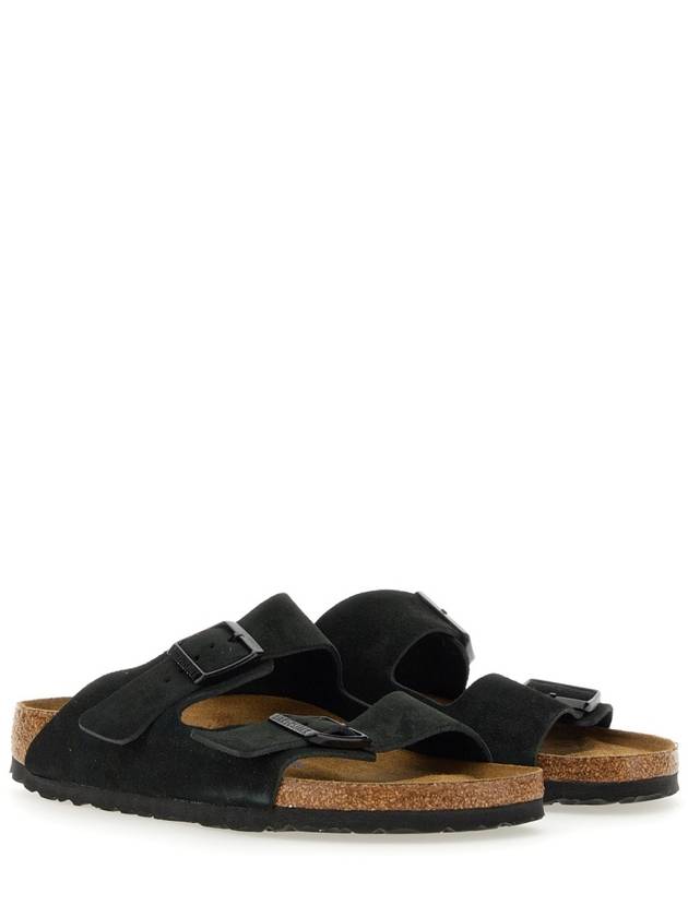 Arizona Soft Suede Slippers Black - BIRKENSTOCK - BALAAN 4