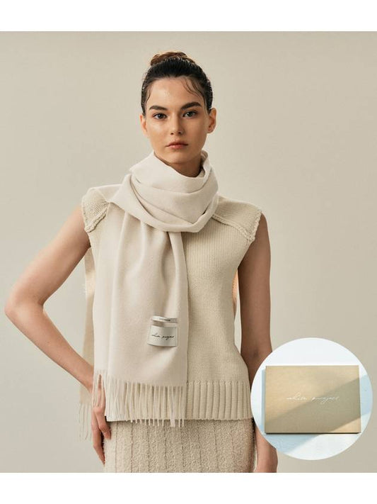 Cashmere Muffler Cream - WHITE PROJECT - BALAAN 2