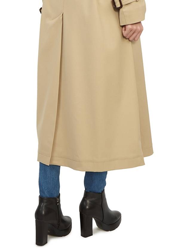 Giostra Virgin Wool Trench Coat Beige - MAX MARA - BALAAN 10