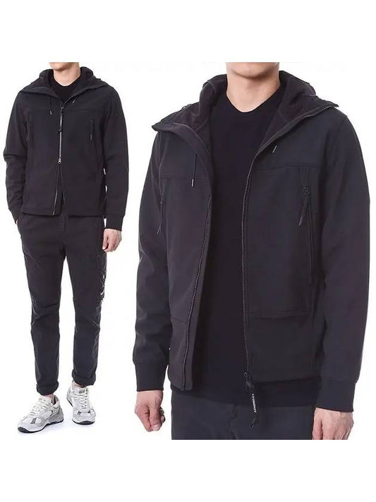 Men's Shell R Goggles Hooded Jacket Black - CP COMPANY - BALAAN 2