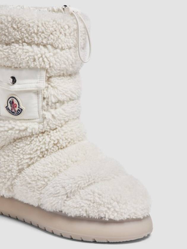 Gaia Pocket Mid Shearling Winter Boots White - MONCLER - BALAAN 3