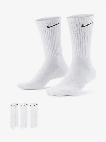 Everyday Cushioned Training Crew Socks 3 Pack White - NIKE - BALAAN 2